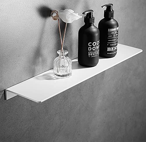 L-Shaped White Metal Floating Shelf Modern Heavy Duty Wall Mount Shelf 1 Pack (5"*12")