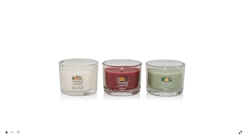 Yankee Candle Holiday Party White Spruce & Grapefruit, Holiday Zest, Sage & Citrus Mini Jar Candle 1.3oz Each