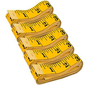 tape measure, 5 packs 120 inch/300cm dual scale measuring tape for body measurements, sewing fabric soft small cloth tailor waist tape measure body measuring tape weight loss