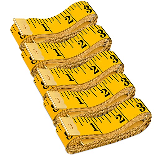 Tape Measure, 5 Packs 120 Inch/300cm Dual Scale Measuring Tape for Body Measurements, Sewing Fabric Soft Small Cloth Tailor Waist Tape Measure Body Measuring Tape Weight Loss