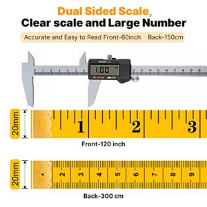 Tape Measure, 5 Packs 120 Inch/300cm Dual Scale Measuring Tape for Body Measurements, Sewing Fabric Soft Small Cloth Tailor Waist Tape Measure Body Measuring Tape Weight Loss