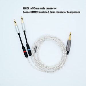 MMCX to 3.5mm Adapter Cable, MMCX Female to 3.5mm Male Headphone Jack Adapter Cord, Gold Plated MMCX Headphone Adapter Cable, Plug and Play