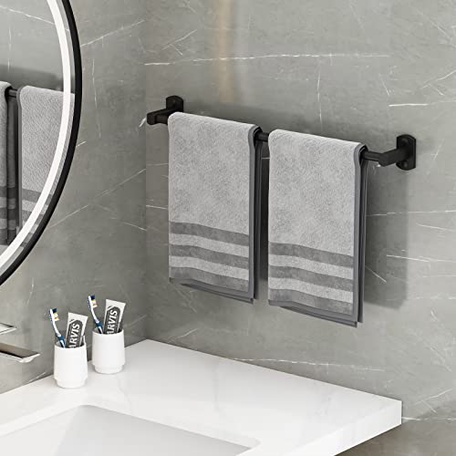Dancrul Bathroom Towel Bar for Wall Mount-Towel Rods for Bathroom-20 Inch Black Towel Holder Bath Towel Hanger