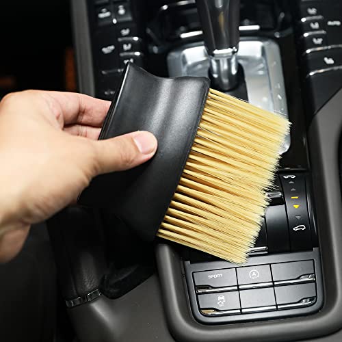 Rsept Car Air Outlet Cleaning Brush,Auto Interior Dust Brush,Long Hair Wide Handle Brushes Car Cleaning Brushe Duster,Soft Detailing Brush Dusting Tool for Car Interior,Air Vents,Dashboard (Yellow)