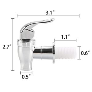 GWENBHMTOOL Beverage Dispenser Replacement Spigot for Jug Glass Jar Drink Dispenser Faucet Reusable Water Dispenser Spigot 4 Pack