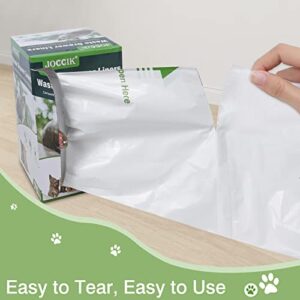 Cat Litter Box Liner Bags Compatible with Self-Cleaning Litter Box Robot 100 Pack, Waste Drawer Liners Heavy Duty White 9-11 Gallons Replacement Bags…