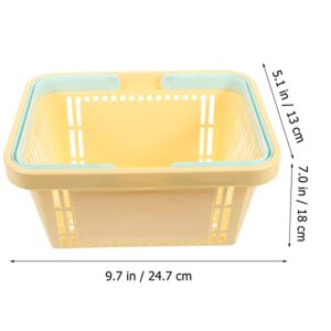 Zerodeko Shower Caddy Basket Portable Large Capacity Plastic Organizer Storage Tote with Handles Drainage Toiletry Bag Bin for Bathroom College Dorm Room Essentials Yellow