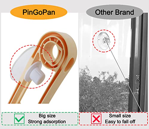 Cat Window Perch,Cat Hammock Window with Two Modes of Use and Easy to Install, Cat Window Bed with Powerful Suction Cups and Easy Cleaning, for Large Fat Cats or Two Cats ，Orange