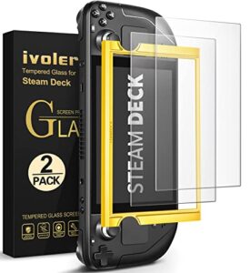 ivoler [2 pack screen protector matte tempered glass for steam deck 7 inch 2022, matte anti glare screen protector with [alignment frame] anti-scratch full coverage guard for valve steam deck