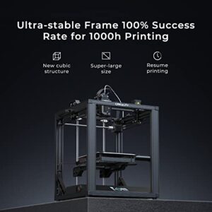 Creality Official 3D Printer Ender-5 S1 250mm/s High-Speed 3D Printers with 300 High-Temp Nozzle Direct Drive Extruder, CR Touch Auto Leveling, Stable Cube Frame High Precision,8.66X8.66X11.02 inch