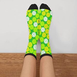 ACPPXF Pickleball Ball Socks Funny Crew Dress Socks For Men Women