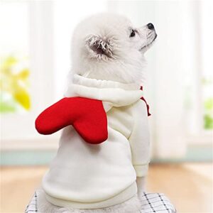HonpraD Mini Dog Clothes Boy Love Velvet and Sweater Cats Two-Legged Pet Medium-Sized Pet Clothes Dog Thanksgiving Sweater