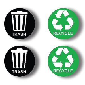 Ashtag Art Organize Trash and Recycling bin by Using Our Durable Trash Recycle Stickers .Each Measuring 5x5 inch Radius Designed to Simplify Your Garbage bin