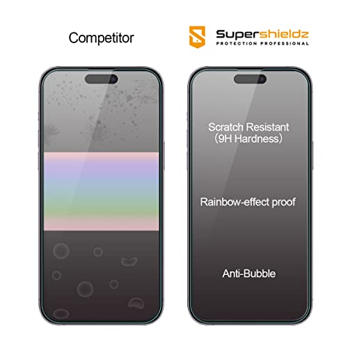 Supershieldz (2 Pack) Anti Glare (Matte) Tempered Glass Screen Protector Designed for iPhone 14 Pro Max (6.7 inch) + Camera Lens, Anti Fingerprint, Anti Scratch, Bubble Free