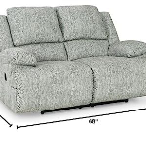 Signature Design by Ashley McClelland Transitional Reclining Loveseat, Light Gray