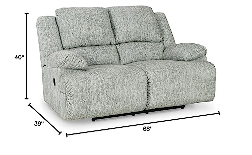 Signature Design by Ashley McClelland Transitional Reclining Loveseat, Light Gray