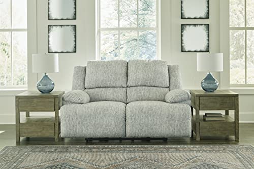 Signature Design by Ashley McClelland Transitional Reclining Loveseat, Light Gray