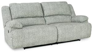 signature design by ashley mcclelland transitional 2 seat reclining sofa, light gray