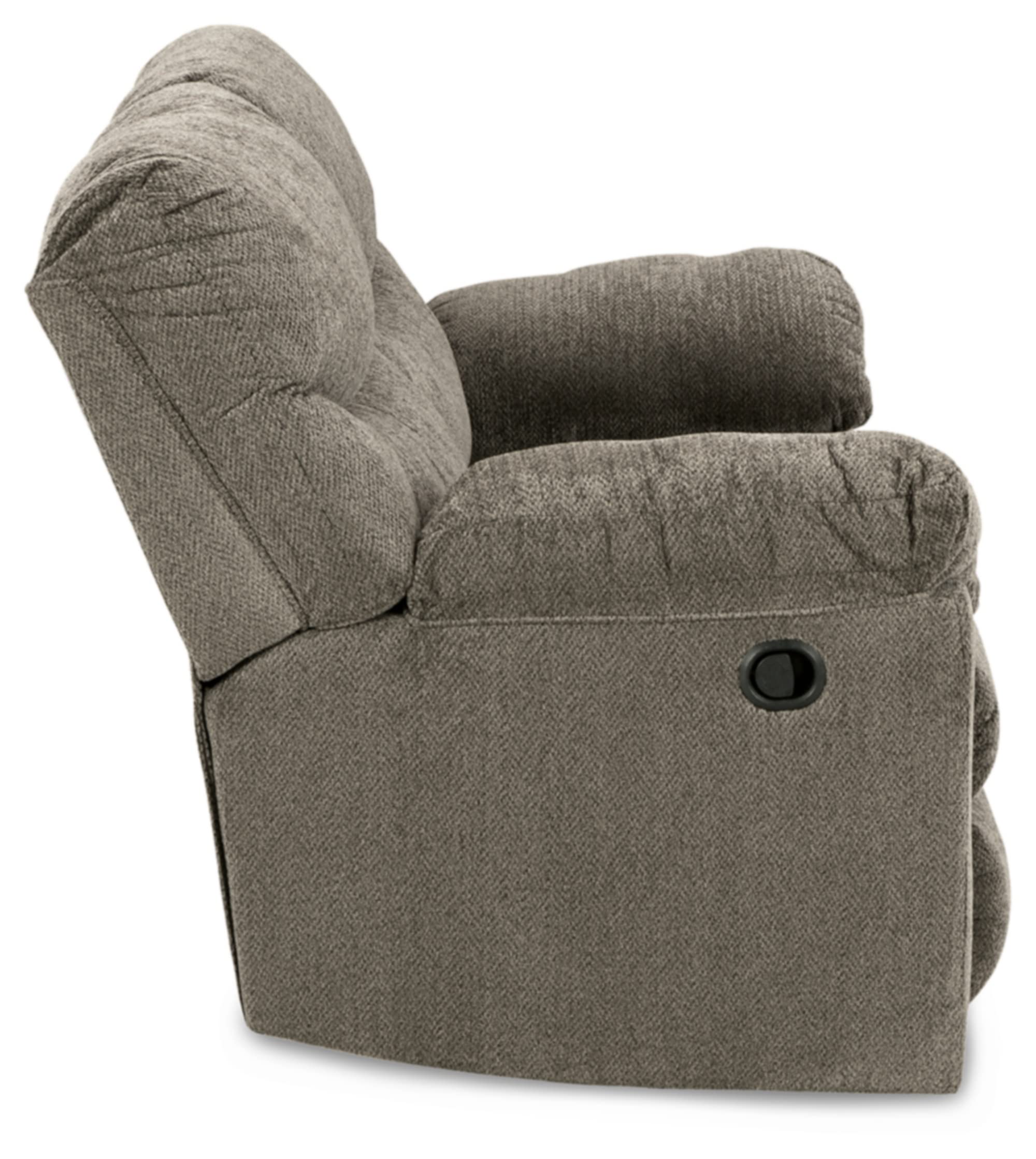 Signature Design by Ashley Alphons Transitional Tufted Reclining Loveseat, Light Gray