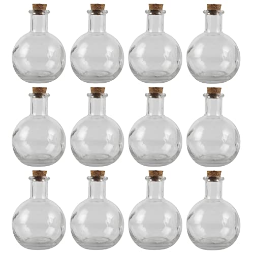 Ashland 12 Pack: Round Glass Bottle with Cork