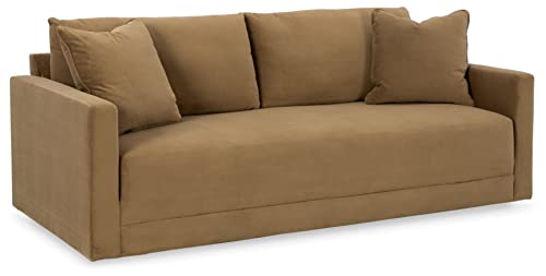 Signature Design by Ashley Lainee Modern Sofa with Throw Pillows, Light Brown