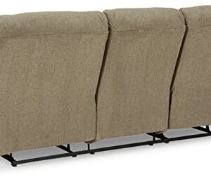 Signature Design by Ashley Alphons Transitional Tufted Reclining Sofa, Light Brown