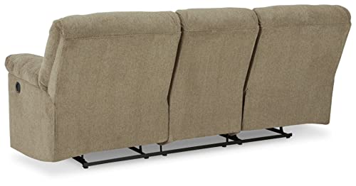 Signature Design by Ashley Alphons Transitional Tufted Reclining Sofa, Light Brown