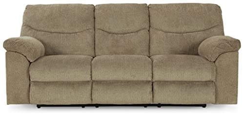 Signature Design by Ashley Alphons Transitional Tufted Reclining Sofa, Light Brown