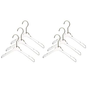 ybm home quality acrylic clear hangers made of clear acrylic for a luxurious look and feel for wardrobe closet, clothes hangers organizes closet, baby, silver, 4114-6