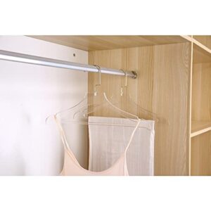 YBM Home Quality Acrylic Clear Coat Hangers Made of Clear Acrylic for a Luxurious Look and Feel for Wardrobe Closet, Clothes Hangers Organizes Closet, with Bar, Gold w/Flat Hook, 4119-6