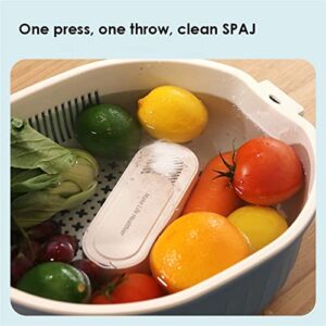 Fruit and Vegetable Washing Machine, Vegetable Cleaning Machine Capsule Shape Portable Wireless Fruit Food Purifier Household Kitchen Food Cleaner Machine (Color : Orange)