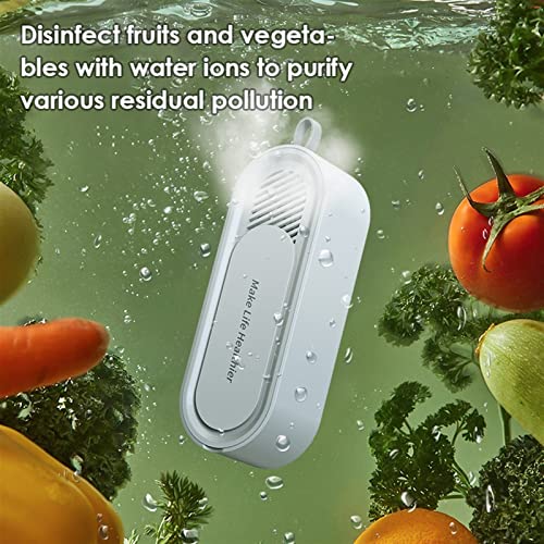 Fruit and Vegetable Washing Machine, Vegetable Cleaning Machine Capsule Shape Portable Wireless Fruit Food Purifier Household Kitchen Food Cleaner Machine (Color : Orange)