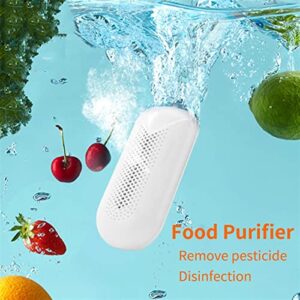 Fruit and Vegetable Washing Machine, Protable Food Purifier Remove Pesticide Residues Fruit Vegetable Washing Machine Food Household Travel (Color : White)