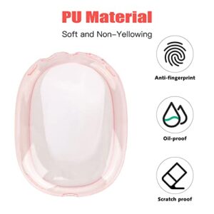 OOTSR Clear Case Cover for AirPods Max, Soft TPU Clear Anti-Scratch Protective Cover for AirPod Max,Transparent Accessories Skin Protector for Airpods Max Headphones（Pink）