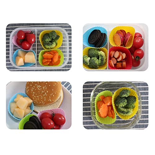 40 Pcs Silicone Lunch Box Dividers, Bento Bundle Lunch Box Dividers for Kids Lunch Accessories，Bento Box Accessories for Kids，reusable.