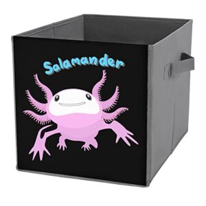 salamander axolotl storage bin foldable cube closet organizer square baskets box with dual handles