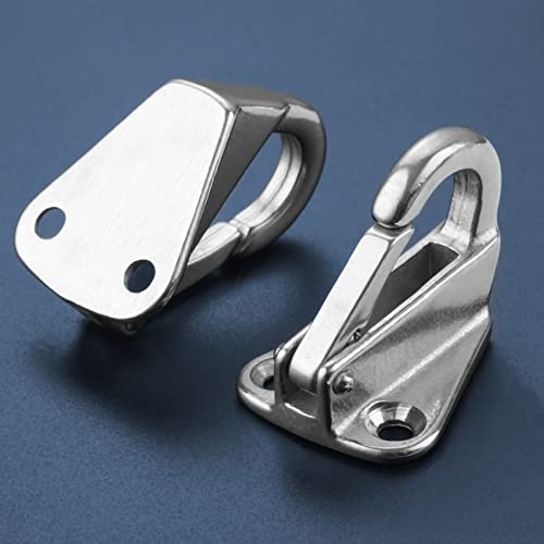 Atibin Outdoor Clothes Hanging Hook Stainless Hat Mounted Coat Hook Stainless Heavy Steel Fender Hook Hardware SUS316 2pcs