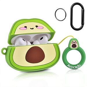airspo case for airpods pro 2nd generation 2022, cute cartoon airpod pro 2 case for girls boys fashion soft silicone character protective skin for airpods pro 2 carrying case (avocado-pro 2)