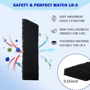 ARTJIANG 6Pack Carbon Filters for Automatic Litter Box 3, 9"×3" Carbon Replacement Filter,Thickened Type Carbon Self Cleaning Cat Litter Box Filters, Activated Carbon Filter,Odor Filters