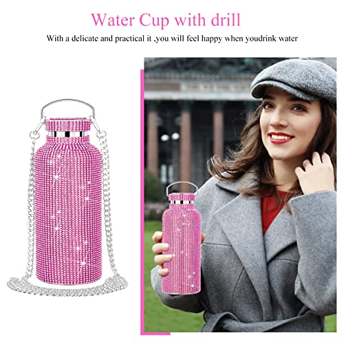 350ml/500ml/750ml Diamond Thermos Bottle 304 Stainless Steel Diamond Bling Insulated Cup for Women Outdoor Traveling Products