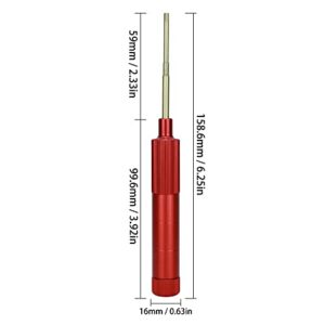 5 in 1 RC Model Repair Tools Kit with 1.3mm 1.5mm 2.0mm 2.5mm 3.0mm Hex Screwdrivers Wrench S2 High Speed Steel Titanium Plating Allen Key Quick Change for RC Cars Helicopter Drone Boat - Red