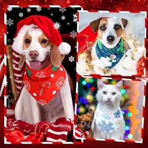 St Nicholas Square Paw Print Stocking with 2 Christmas Themed Pet Bandanas (Bandana Patterns Vary)