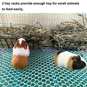 Rabbit Hay Feeder Rack Guinea Pig Hay Dispenser for Cage Hanging Metal Feeder Small Animals Hay Holder Manger for Rabbits Guinea Pigs Chinchillas  Ferrets (9.05 x 3.93 x 2.95 in)