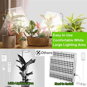 Aceple LED Grow Light Full Spectrum for Indoor Plants, 5500K Plant Growing Lights with Adjustable Spur for Small Plants Hydroponic(No Adapter)