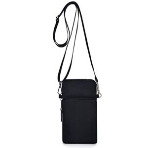 oirtmiu mini crossbody cell phone bag women small crossbody purse shoulder strap wallet armband bag (black)