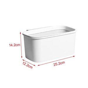 WeiLaiKeQi Under Sink Trash Can Household Cleaning Tools Hanging Garbage Container Trash Bin for Cabinet Door Bathroom Car Bedroom, Gray