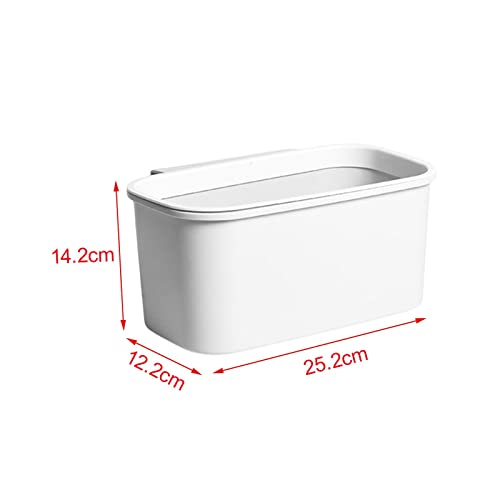 WeiLaiKeQi Under Sink Trash Can Household Cleaning Tools Hanging Garbage Container Trash Bin for Cabinet Door Bathroom Car Bedroom, Gray