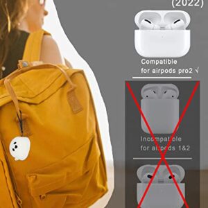 2 Packs Cute Luminous Ghost Face for AirPods Pro 2nd Generation Case Cover 2022 Released Silicone Accessories Set Kit for AirPods Pro 2 Gen Charging Case, Cartoon 3D Funny for AirPods Pro 2 Case