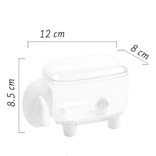 Apothecary Party with Holder, Clamp Containers Canister Accessories Jewelry Jar Clear Makeup Sheep Organizer Toothpicks Container Sheep- Cosmetics Sundries Countertop