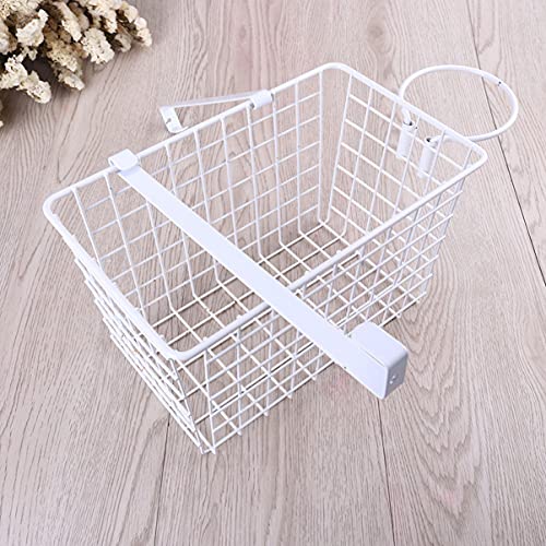 ARTIBETTER Hair Styling Tools Hair Dryer Holder Hair Tool Organizer Wall Mount Bathroom Storage Basket for Hair Dryer Flat Iron Curling Wand Brushes White Shampoo Shelf